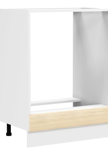 VCM NORDIC Fasola Küchenschrank für Backofen und Einbaukochfeld - Natur/Weißholz