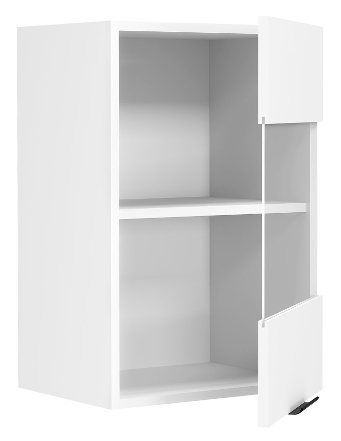 VCM NORDIC Fasola Küchen-Hängeschrank, m. 1 Glastür und 1 Einlegeboden - Holz weiß (B:40)