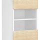 VCM NORDIC Fasola Küchen-Hängeschrank, m. 1 Glastür und 1 Einlegeboden - Holz natur/weiß (B:40)