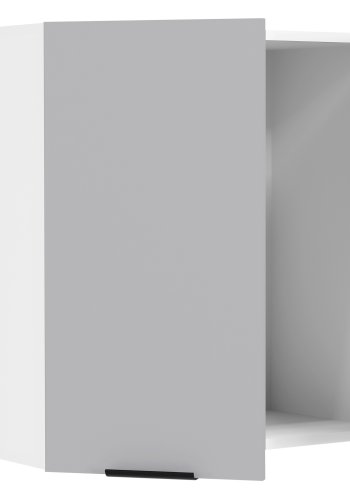 VCM NORDIC Fasola kjkken overskap, m. 2 drer og 1 hylle - antrasittgr/hvit tre (B:60)