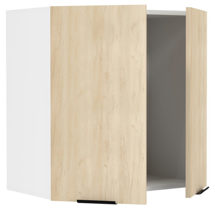 VCM NORDIC Fasola kjkken overskap, m. 2 drer og 1 hylle - natur/hvitt tre (B:60)