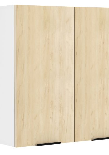 VCM NORDIC Fasola kjkken overskap, m. 2 drer og 1 hylle - natur/hvitt tre (B:60)