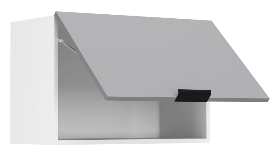 VCM NORDIC Fasola Küchen-Hängeschrank über Dunstabzugshaube, mit 1 Tür - Anthrazitgrau/Weißholz (B:60)