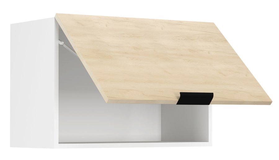 VCM NORDIC Fasola Küchen-Wandschrank über Dunstabzugshaube, mit 1 Tür - Natur/Weißholz (B:60