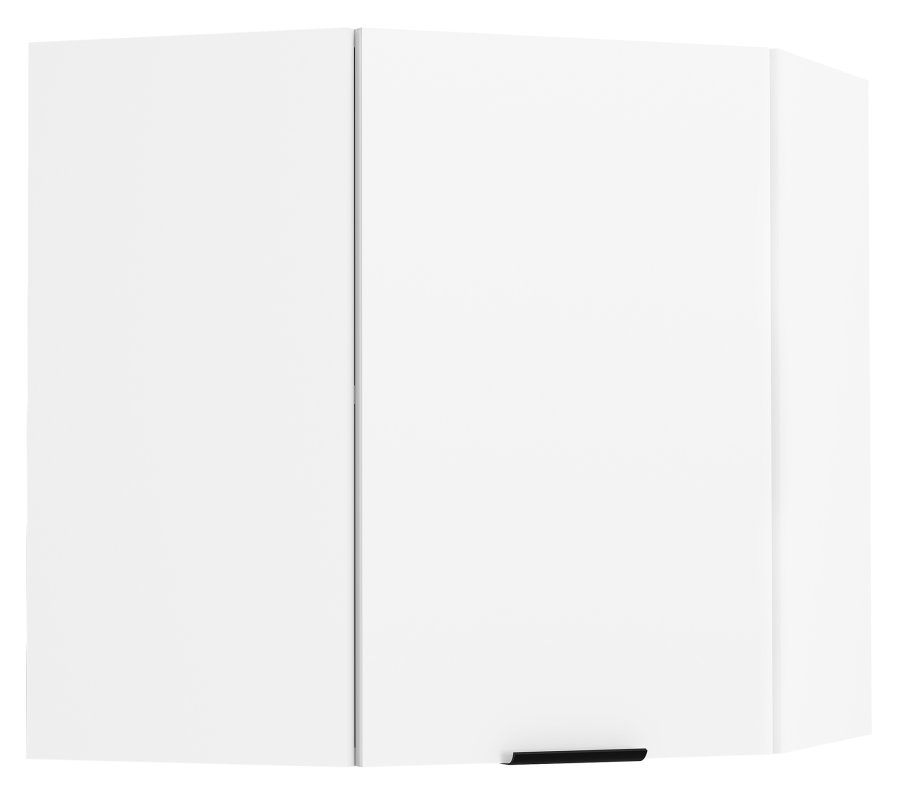 VCM NORDIC Fasola kjkken hjrne overskap, m. 1 dr og 1 hylle - hvitt tre (B:57)