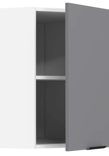 VCM NORDIC Fasola Küchen-Eckwandschrank, m. 1 Tür und 1 Einlegeboden - Anthrazitgrau/Weiß Holz (B:57)