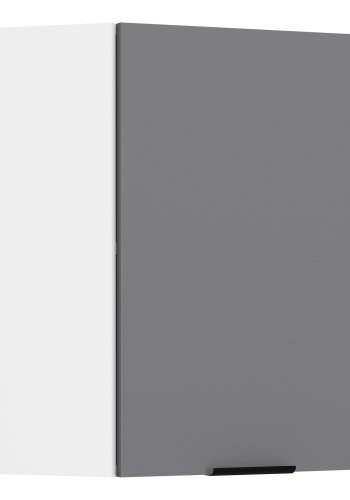 VCM NORDIC Fasola Küchen-Eckwandschrank, m. 1 Tür und 1 Einlegeboden - Anthrazitgrau/Weiß Holz (B:57)