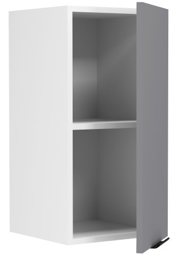 VCM NORDIC Fasola Küchen-Hängeschrank, m. 1 Tür und 1 Einlegeboden - Anthrazitgrau/Weiß Holz (B:30)