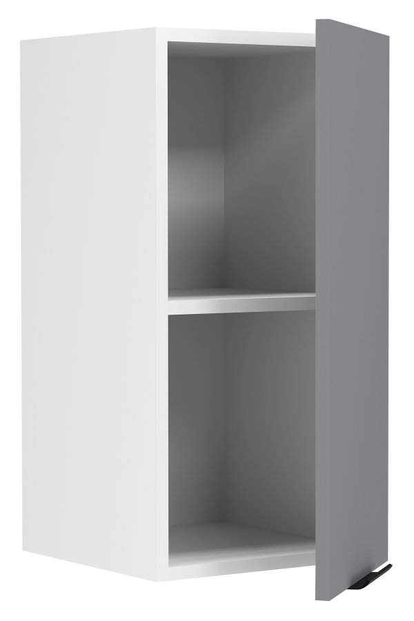 VCM NORDIC Fasola Küchen-Hängeschrank, m. 1 Tür und 1 Einlegeboden - Anthrazitgrau/Weiß Holz (B:30)