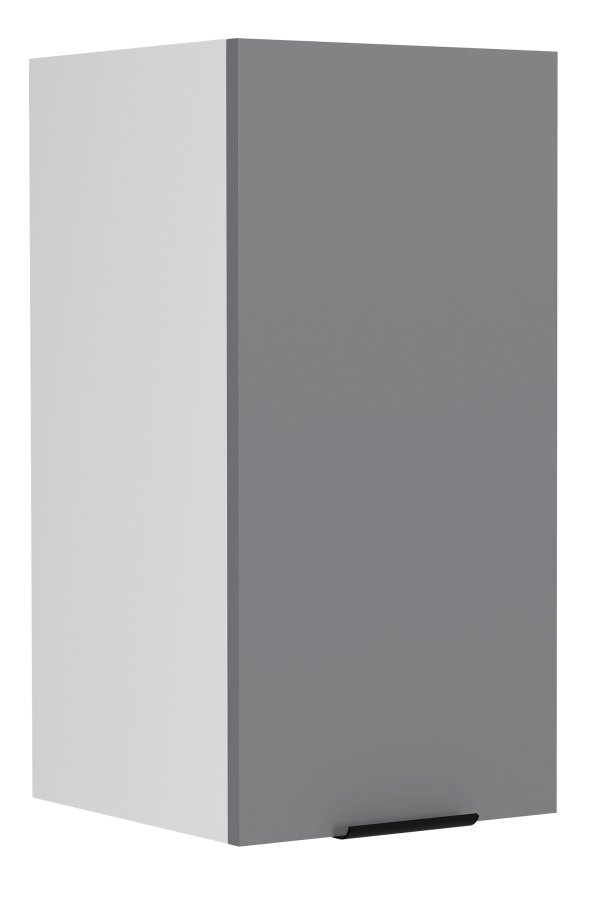 VCM NORDIC Fasola Küchen-Hängeschrank, m. 1 Tür und 1 Einlegeboden - Anthrazitgrau/Weiß Holz (B:30)