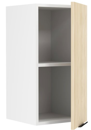 VCM NORDIC Fasola Küchen-Hängeschrank, m. 1 Tür und 1 Einlegeboden - Holz natur/weiß (B:30)