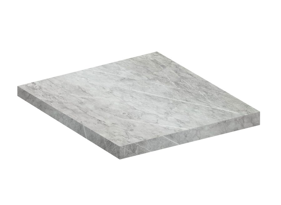 VCM NORDIC Fasola Küchenarbeitsplatte, quadratisch - weißes Holz (60x60)