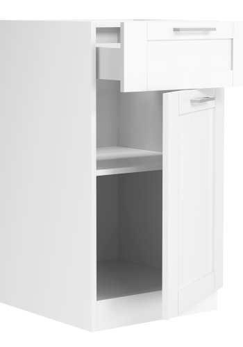 VCM NORDIC Colura Küchenunterschrank, m. 1 Tür, 1 Schublade, 1 Einlegeboden - Holz weiß (B:40)