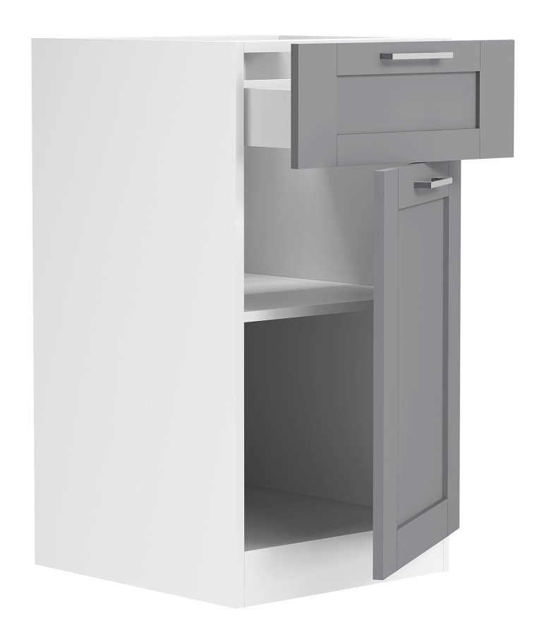VCM NORDIC Colura Küchenunterschrank, m. 1 Tür, 1 Schublade, 1 Einlegeboden - Holz anthrazitgrau/weiß (B:40)