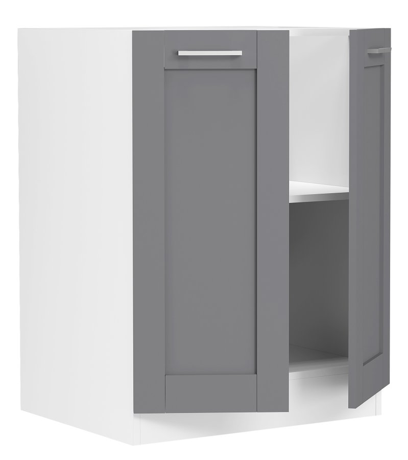 VCM NORDIC Colura Küchenunterschrank, m. 2 Türen, 1 Einlegeboden - Holz anthrazitgrau/weiß (B:60)