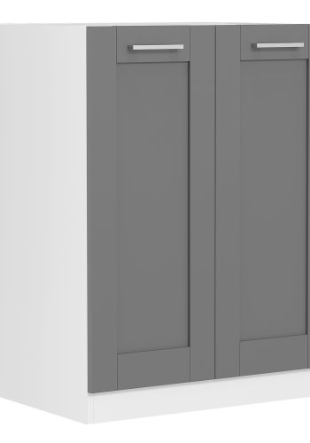 VCM NORDIC Colura Küchenunterschrank, m. 2 Türen, 1 Einlegeboden - Holz anthrazitgrau/weiß (B:60)