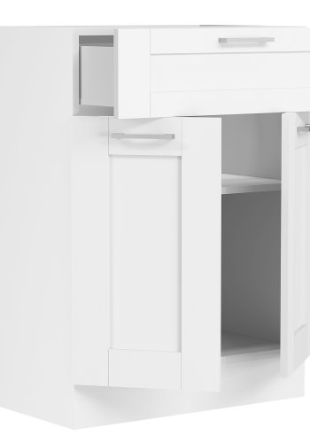 VCM NORDIC Colura Küchenunterschrank, m. 2 Türen, 1 Schublade, 1 Einlegeboden - Holz weiß (B:60)