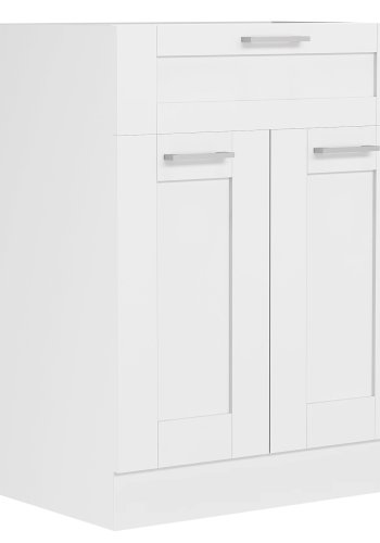 VCM NORDIC Colura Küchenunterschrank, m. 2 Türen, 1 Schublade, 1 Einlegeboden - Holz weiß (B:60)