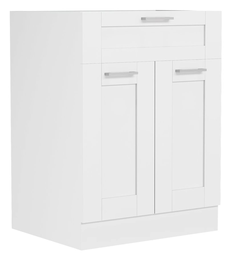 VCM NORDIC Colura Küchenunterschrank, m. 2 Türen, 1 Schublade, 1 Einlegeboden - Holz weiß (B:60)