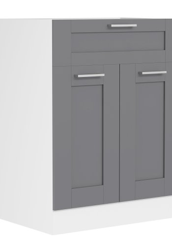 VCM NORDIC Colura kjkkenunderskap, m. 2 drer, 1 skuff, 1 hylle - antrasittgr/hvit tre (B:60)