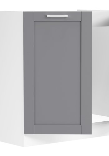 VCM NORDIC Colura Küchenunterschrank für Spüle, m. 2 Türen - Anthrazitgrau/Weiß Holz (B:80)