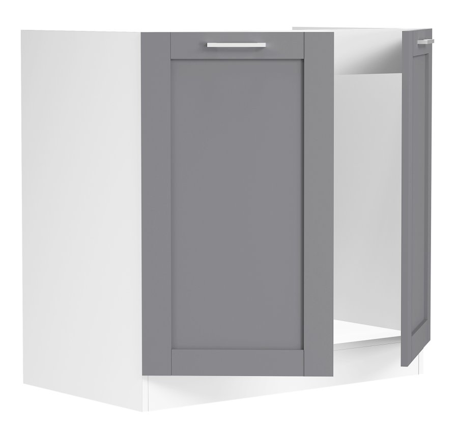 VCM NORDIC Colura Küchenunterschrank für Spüle, m. 2 Türen - Anthrazitgrau/Weiß Holz (B:80)