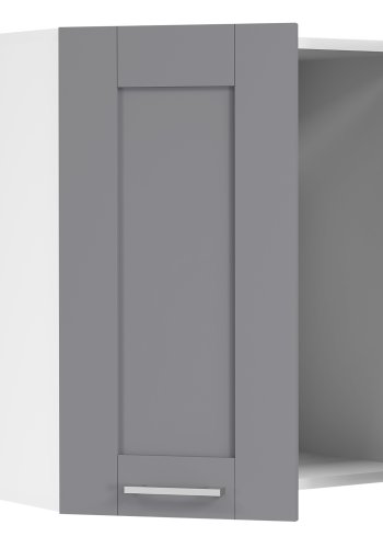 VCM NORDIC Colura Küchen-Hängeschrank, m. 2 Türen - Anthrazitgrau/Weißholz (B:60)