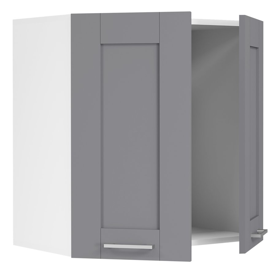 VCM NORDIC Colura Küchen-Hängeschrank, m. 2 Türen - Anthrazitgrau/Weißholz (B:60)