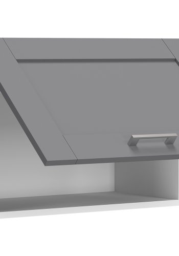 VCM NORDIC Colura Küchen-Hängeschrank über Dunstabzugshaube, mit 1 Tür - Anthrazitgrau/Weißholz (B:60)