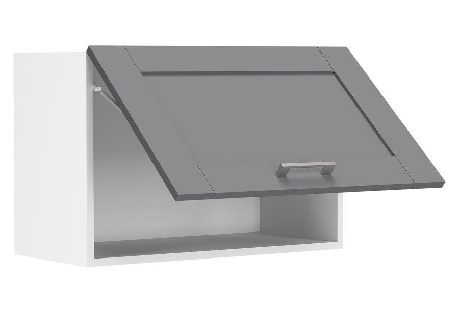 VCM NORDIC Colura Küchen-Hängeschrank über Dunstabzugshaube, mit 1 Tür - Anthrazitgrau/Weißholz (B:60)