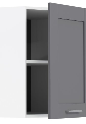 VCM NORDIC Colura kjkken hjrne overskap, m. 1 dr, 1 hylle - antrasittgr/hvit tre (B:57)