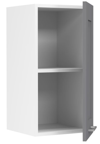 VCM NORDIC Colura Küchen-Hängeschrank, m. 1 Tür, 1 Einlegeboden - Anthrazitgrau/Weiß Holz (B:30)