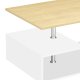 VCM NORDIC Maliso M Couchtisch, m. 1 Ablage - Holz natur/weiß (91x53)