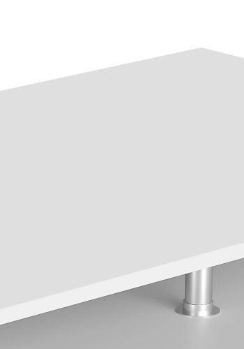 VCM NORDIC Maliso L Couchtisch, m. 1 Ablage - Holz weiß (90x60)