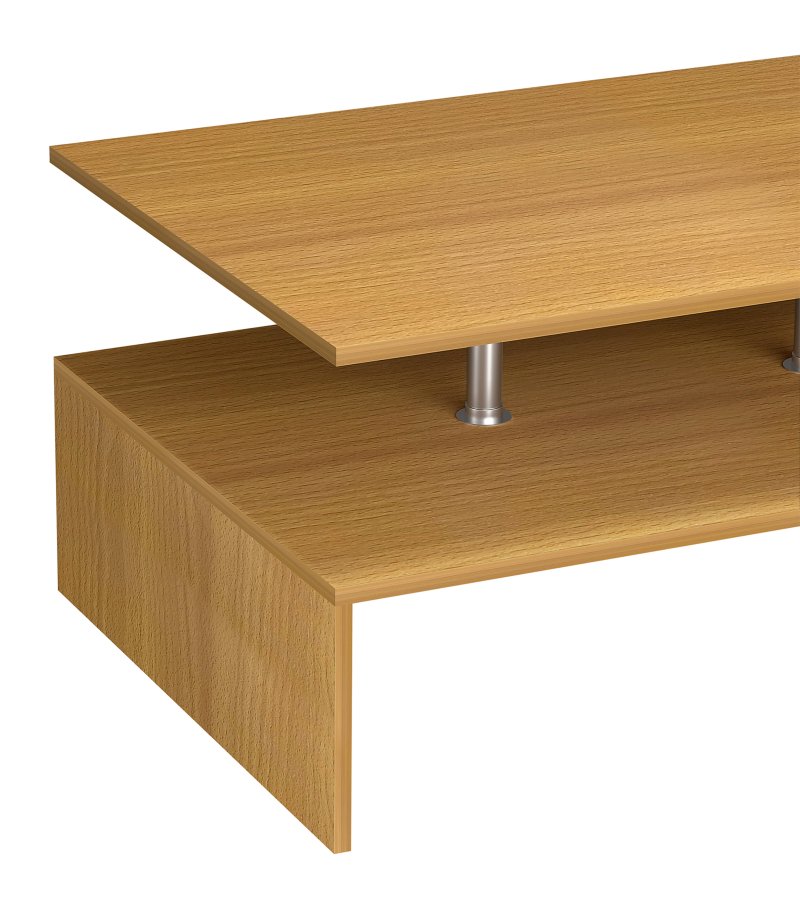 VCM NORDIC Maliso L Couchtisch, m. 1 Ablage - Naturholz (90x60)