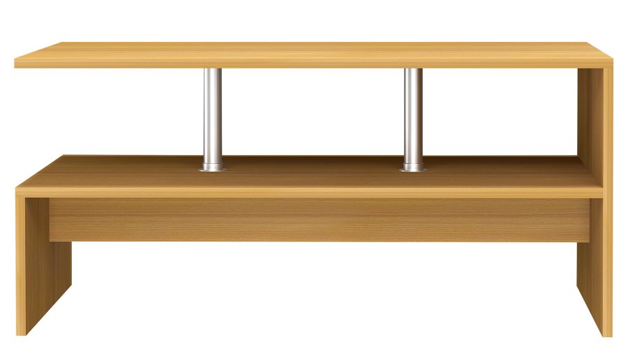 VCM NORDIC Maliso L Couchtisch, m. 1 Ablage - Naturholz (90x60)