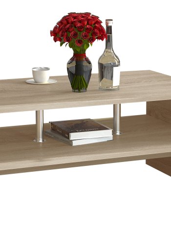 VCM NORDIC Maliso L Couchtisch, m. 1 Ablage - Naturholz (90x60)