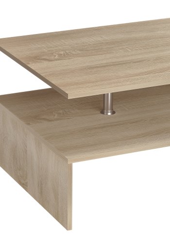 VCM NORDIC Maliso L Couchtisch, m. 1 Ablage - Naturholz (90x60)