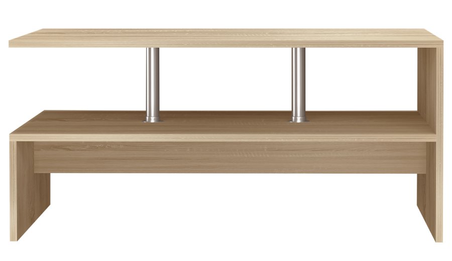 VCM NORDIC Maliso L Couchtisch, m. 1 Ablage - Naturholz (90x60)