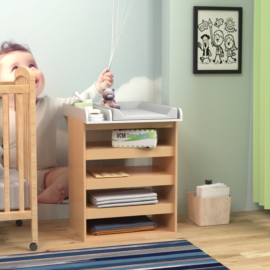 VCM NORDIC Malira M Wickeltisch - weißes Holz (65x73)