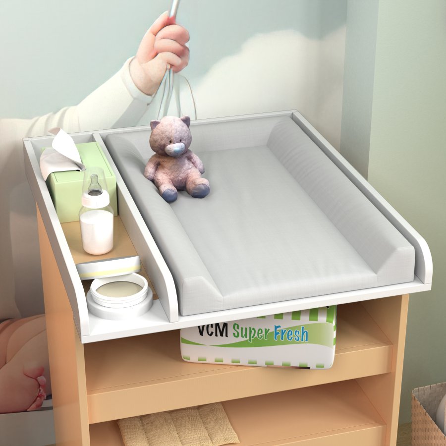 VCM NORDIC Malira M Wickeltisch - weißes Holz (65x73)