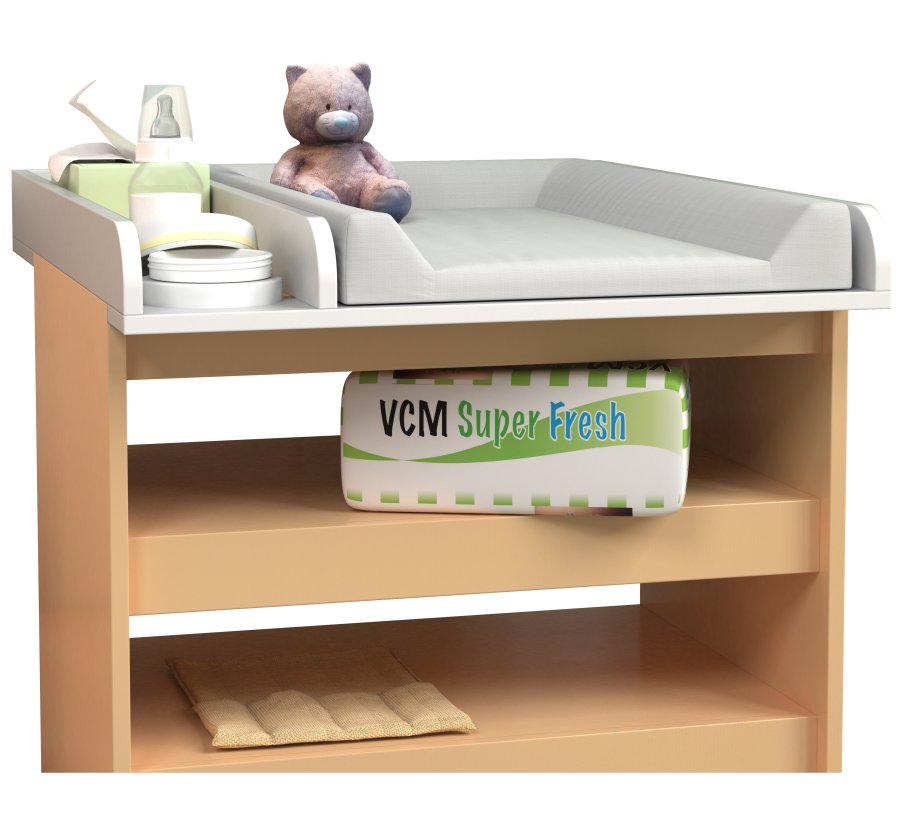 VCM NORDIC Malira M Wickeltisch - weißes Holz (65x73)