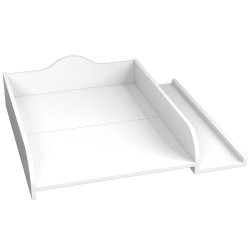 Malira L puslebord - hvid tr� (81x72)