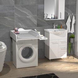 Malira L puslebord - hvid tr� (81x72)