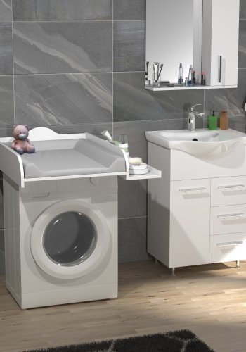 VCM NORDIC Malira L stellebord - hvitt tre (81x72)