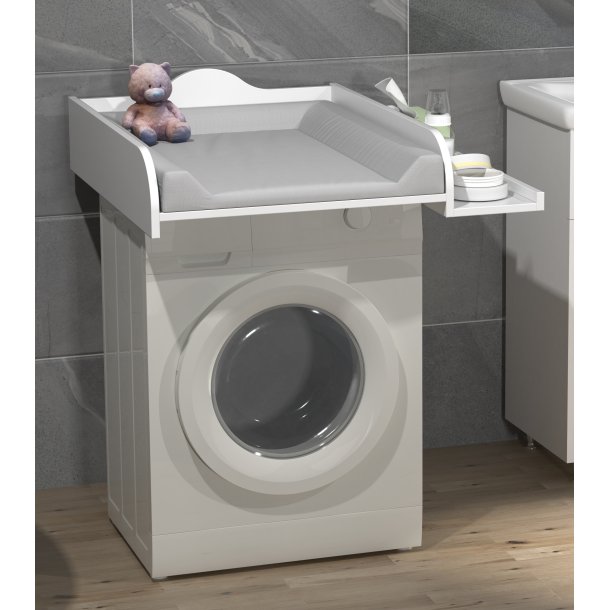 Malira L puslebord - hvid tr� (81x72)