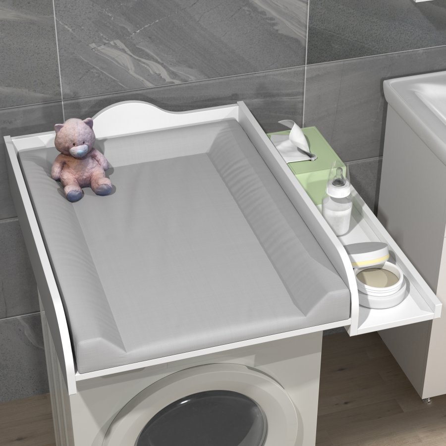 VCM NORDIC Malira L stellebord - hvitt tre (81x72)