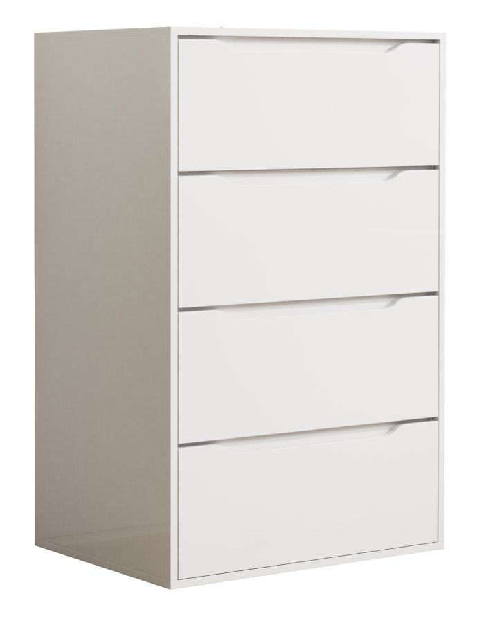 VCM NORDIC Malira XL Kommode, m. 4 Schubladen - Holz wei