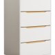 VCM NORDIC Malira XL Kommode, m. 4 Schubladen - wei/natur