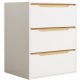 VCM NORDIC Malira L kommode, med 3 skuffer - hvit/natur tre